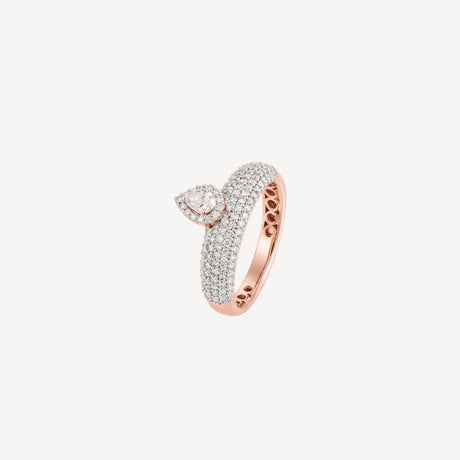 Bague Lia en or rose sertie de diamants – Maison Paillard
