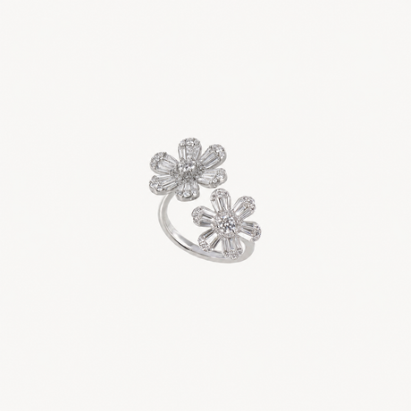 Bague Lady Bloom en or blanc sertie de diamants – Maison Paillard