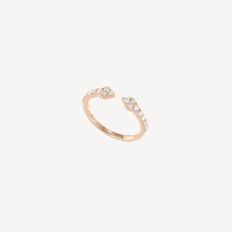 Bague Taylor en or rose sertie de diamants – Maison Paillard