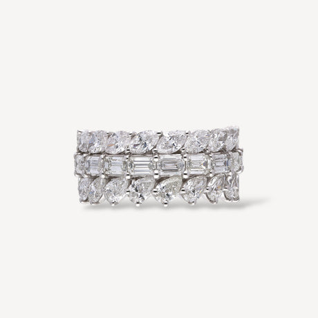 Bague Signature en or blanc sertie de diamants – Maison Paillard