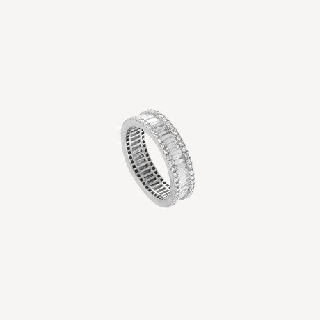 Alliance Taille Baguette 2cts45 en or blanc sertie de diamants – Maison Paillard