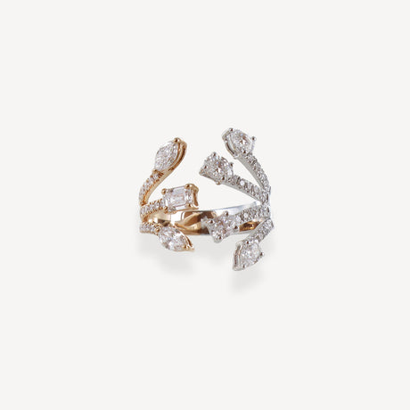 Bague Disrupt en or rose et or blanc sertie de diamants – Maison Paillard