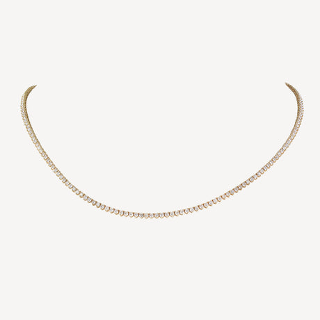 Collier Rivière 4cts10 en or rose serti de diamants – Maison Paillard