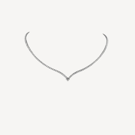 Collier Shelly en or blanc serti de diamants – Maison Paillard