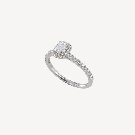 Solitaire Lou 0ct30 en or blanc serti de diamants – Maison Paillard