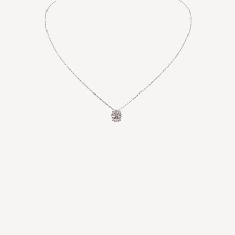 Collier Kath Ovale PM en or blanc serti de diamants – Maison Paillard