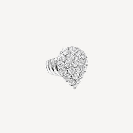 Bague 1992 en or blanc sertie de diamants – Maison Paillard
