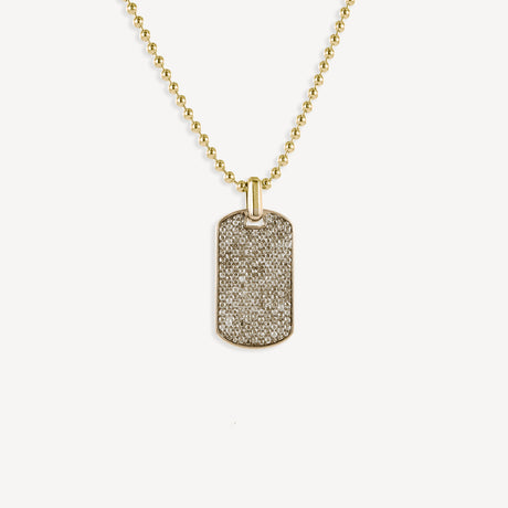 Collier Plaque Diamants Cognacs en or jaune serti de diamants – Maison Paillard