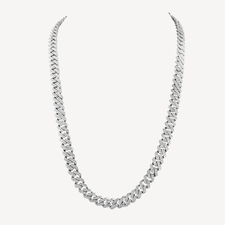 Collier Maille Cubaine en or blanc serti de diamants – Maison Paillard