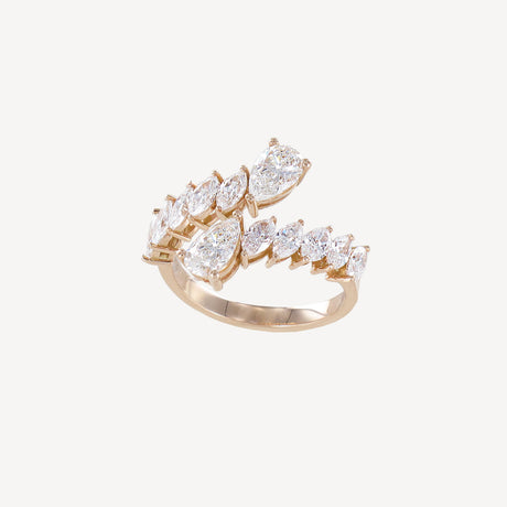 Bague Pulse en or rose sertie de diamants – Maison Paillard