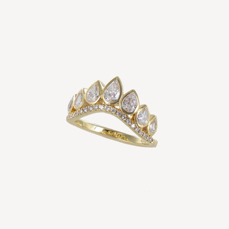 Bague Isha en or jaune sertie de diamants – Maison Paillard