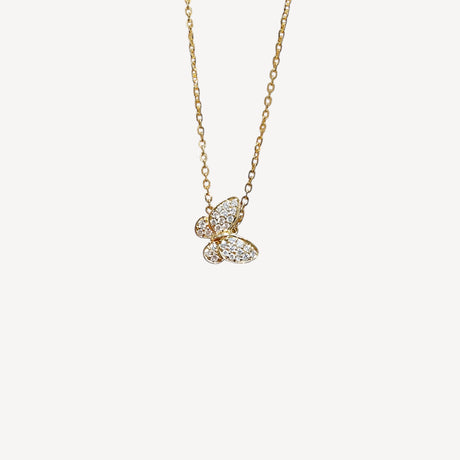 Collier Butterfly Glow en or jaune serti de diamants – Maison Paillard