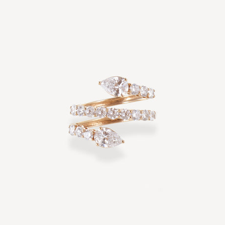Bague Zelia en or rose sertie de diamants – Maison Paillard