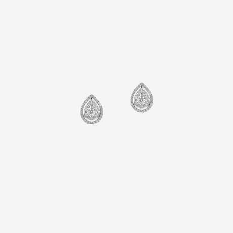 Boucles d'oreilles Charly en or blanc serties de diamants – Maison Paillard