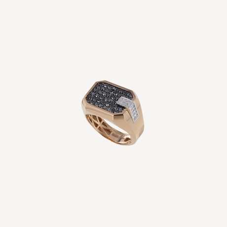Bague Nolan en or rose sertie de diamants – Maison Paillard
