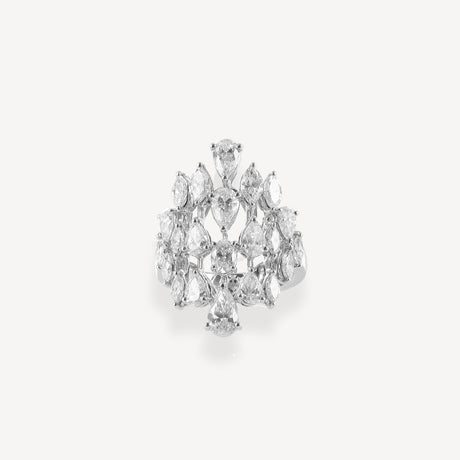 Bague Imperiale en or blanc sertie de diamants – Maison Paillard