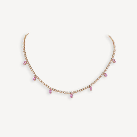 Collier Sheryne en or rose serti de diamants – Maison Paillard