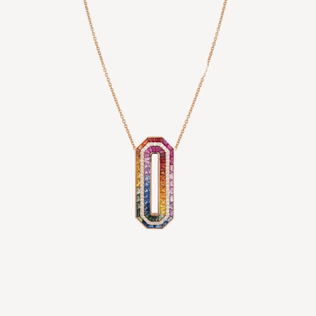 Collier Joya Rainbow en or rose serti de diamants – Maison Paillard