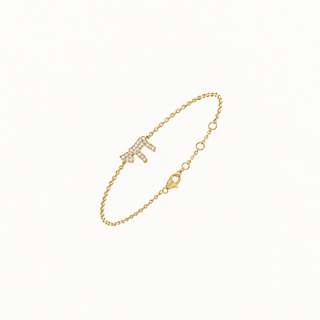 Bracelet Mini Hai en or blanc et or jaune serti de diamants – Maison Paillard