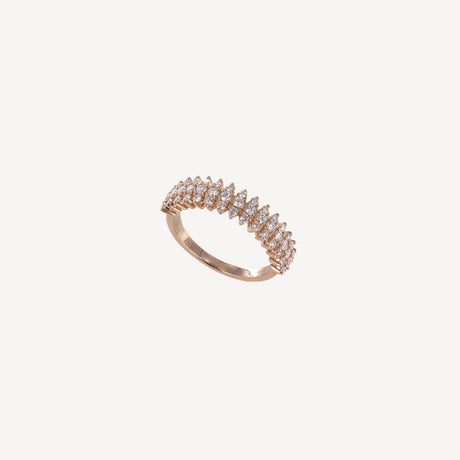 Bague Lyana en or rose sertie de diamants – Maison Paillard