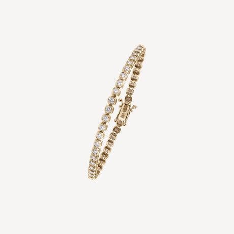 Bracelet Rivière Oro en or jaune serti de diamants – Maison Paillard