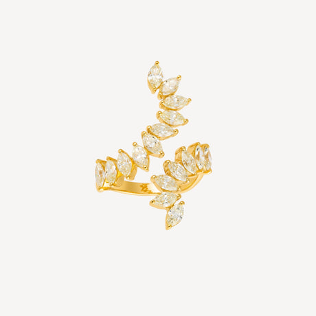 Bague Serena en or blanc et or jaune sertie de diamants – Maison Paillard