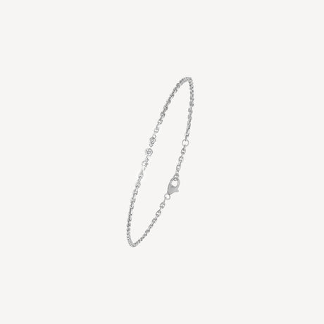 Bracelet Lucky Trio en or blanc serti de diamants – Maison Paillard