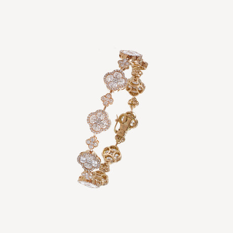 Bracelet Moon en or rose serti de diamants – Maison Paillard
