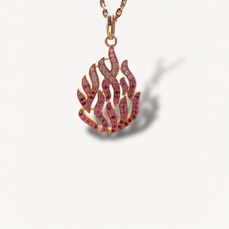 Collier Aesh Sheli Saphirs Roses en or rose serti de diamants et saphirs – Maison Paillard
