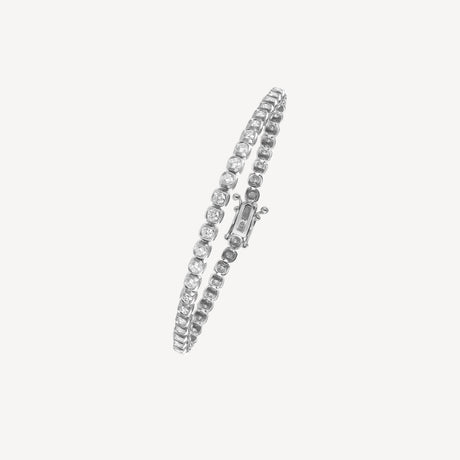 Bracelet Rivière Oro en or blanc serti de diamants – Maison Paillard
