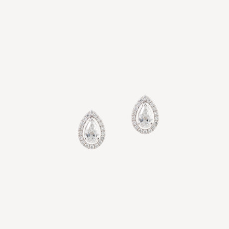 Boucles d'oreilles Drop 2x 0ct25 en or blanc serties de diamants – Maison Paillard