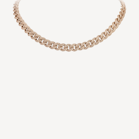 Collier Choker Tess en or rose serti de diamants – Maison Paillard