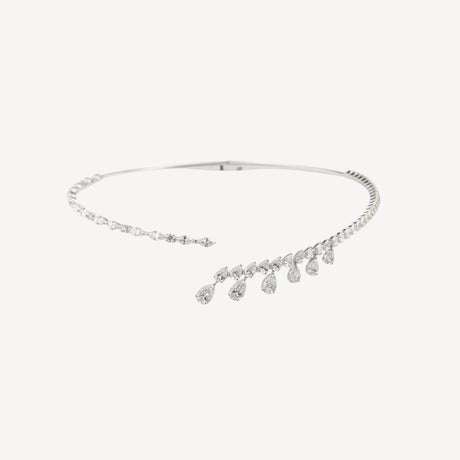 Collier Choker Drop en or blanc serti de diamants – Maison Paillard