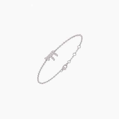 Bracelet Mini Hai en or blanc serti de diamants – Maison Paillard