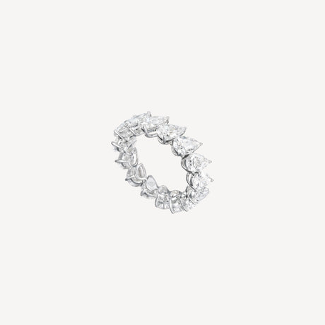 Alliance Eternity Poire en or blanc sertie de diamants – Maison Paillard