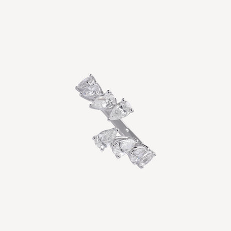 Bague Instinct Poires en or blanc sertie de diamants – Maison Paillard