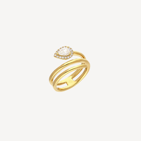 Bague Iris en or jaune sertie de diamants – Maison Paillard