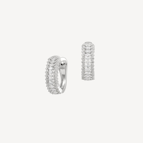 Boucles d'oreilles Maya en or blanc serties de diamants – Maison Paillard