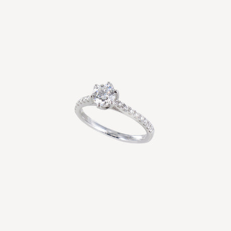 Solitaire Eternia en or blanc serti de diamants – Maison Paillard