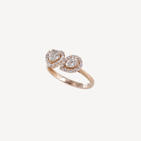 Bague Amy en or rose sertie de diamants – Maison Paillard