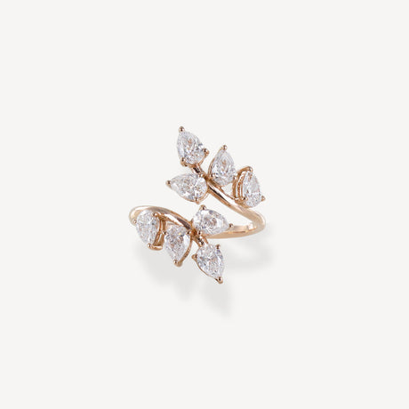 Bague Wild Poires en or rose sertie de diamants – Maison Paillard