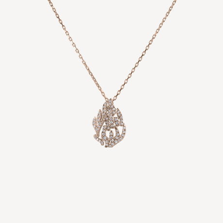 Collier Aesh Sheli MM en or rose serti de diamants – Maison Paillard