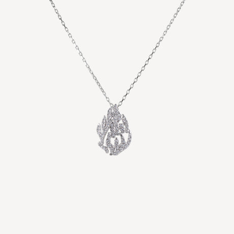 Collier Aesh Sheli MM en or blanc serti de diamants – Maison Paillard