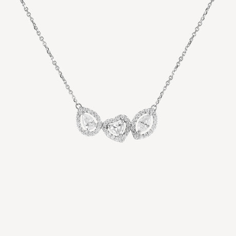 Collier Trio en or blanc serti de diamants – Maison Paillard