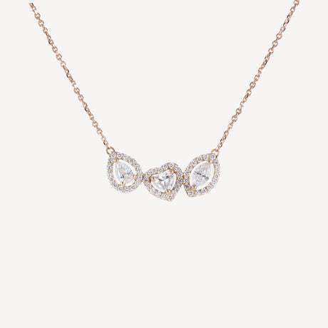 Collier Trio en or rose serti de diamants – Maison Paillard