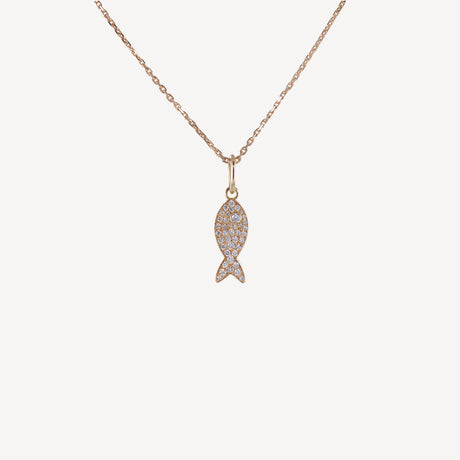 Collier Marina en or rose serti de diamants – Maison Paillard
