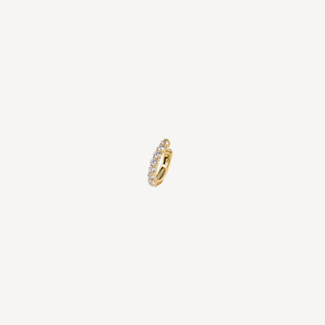 Boucles d'oreilles Clip D'oreille Serti Griffes en or jaune serties de diamants – Maison Paillard