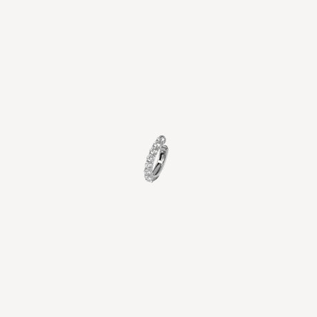 Boucles d'oreilles Clip D'oreille Serti Griffes en or blanc serties de diamants – Maison Paillard