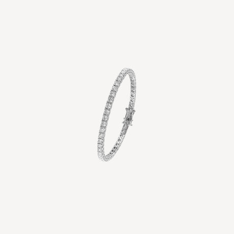Bracelet Tennis 6cts27 en or blanc serti de diamants – Maison Paillard