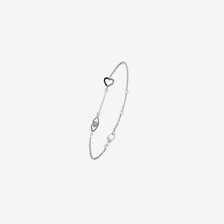Bracelet Welcome Love en or blanc serti de diamants – Maison Paillard
